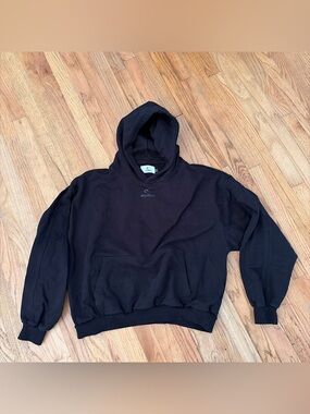Scuffers Black Pullover Hoodie Kangaroo Pocket Large 100% Cotton
